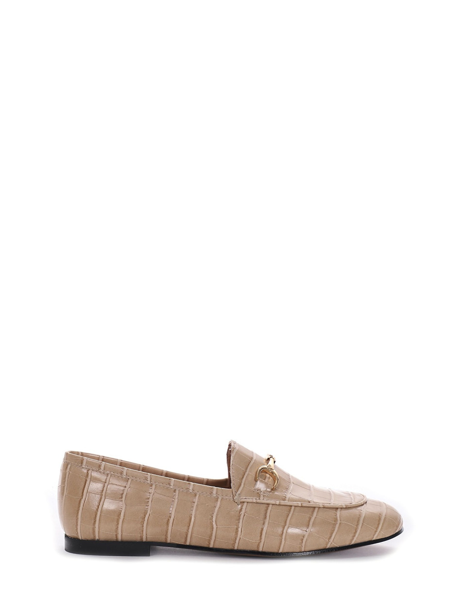 mocassino tacco 1 cm beige