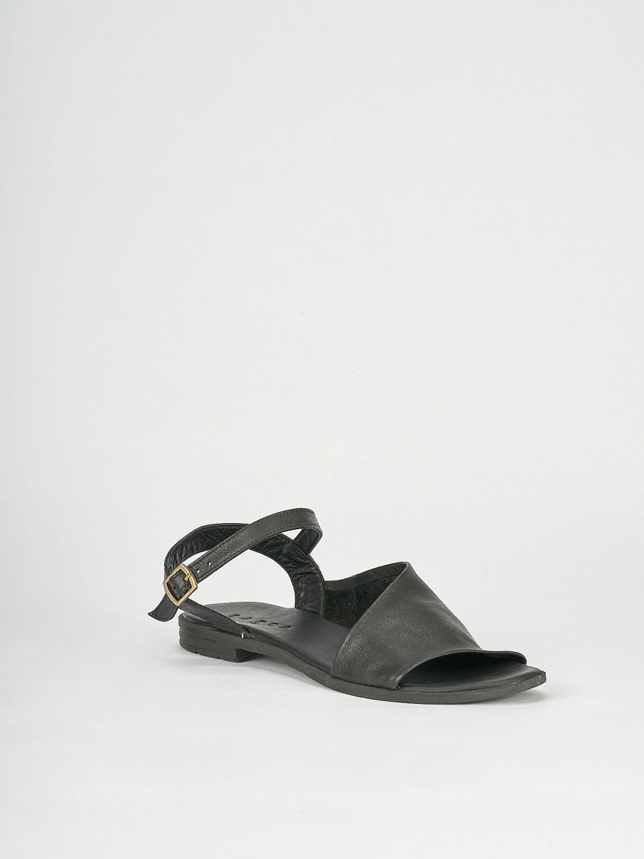 Sandalo tacco 1 cm nero