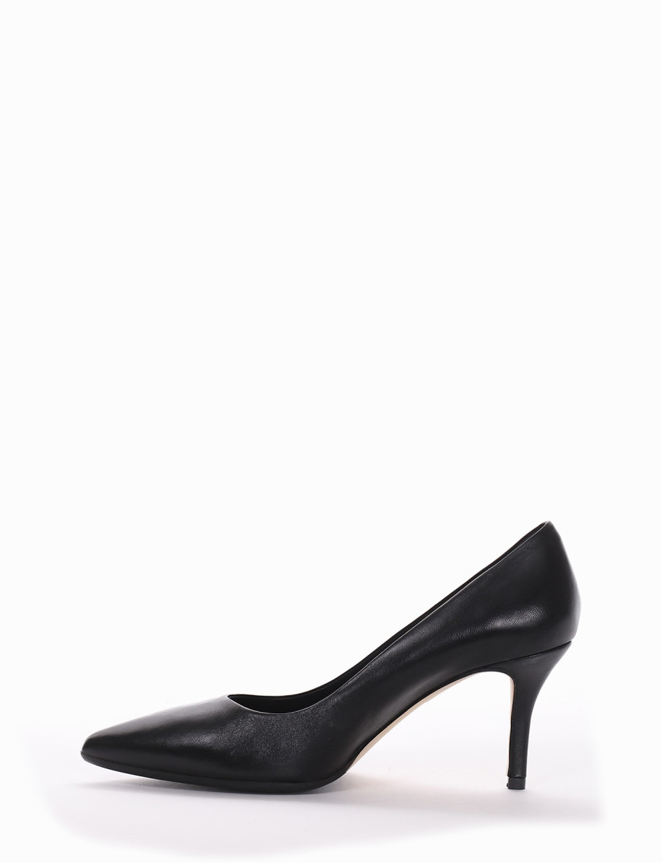 Pumps heel 7 cm black leather