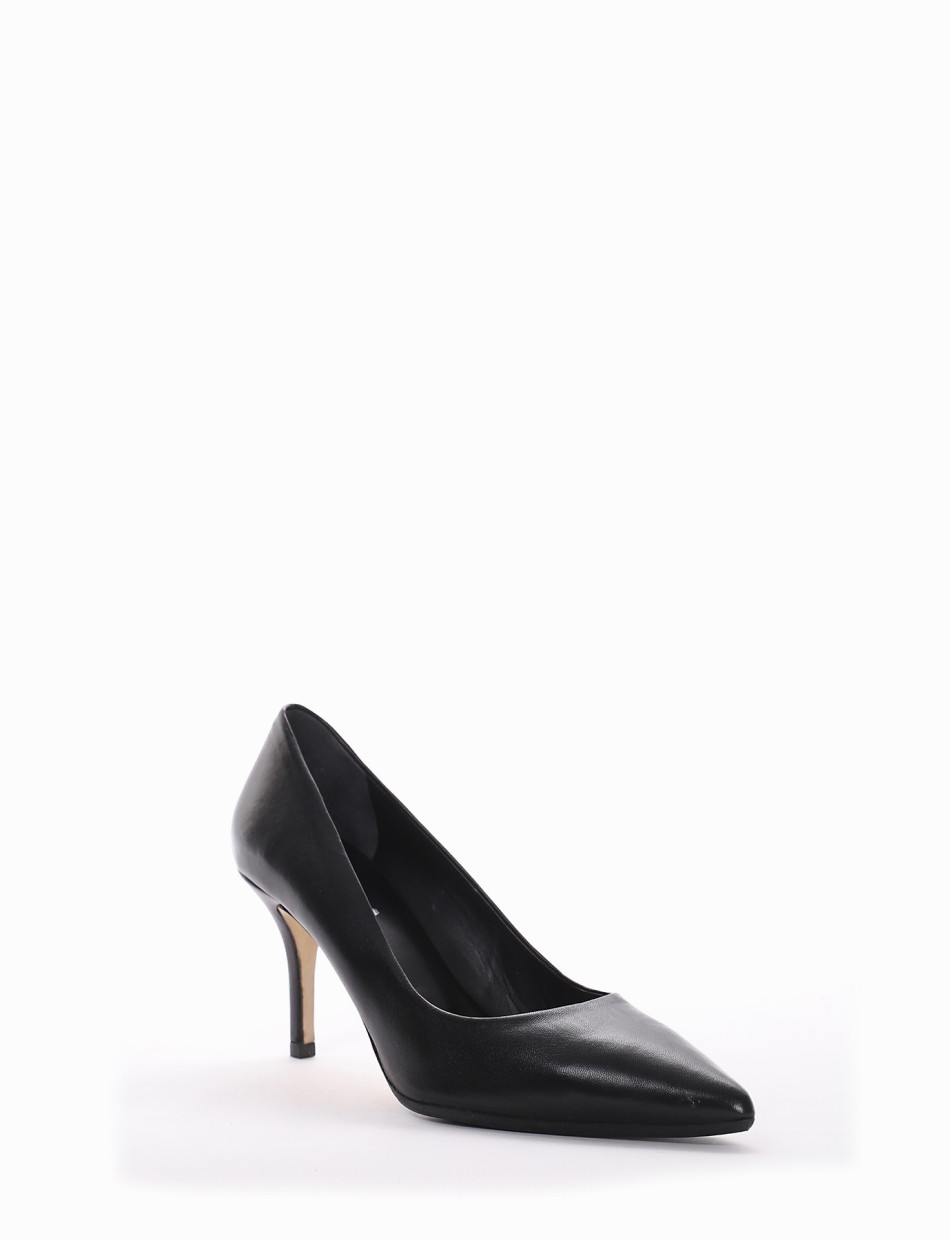 Pumps heel 7 cm black leather