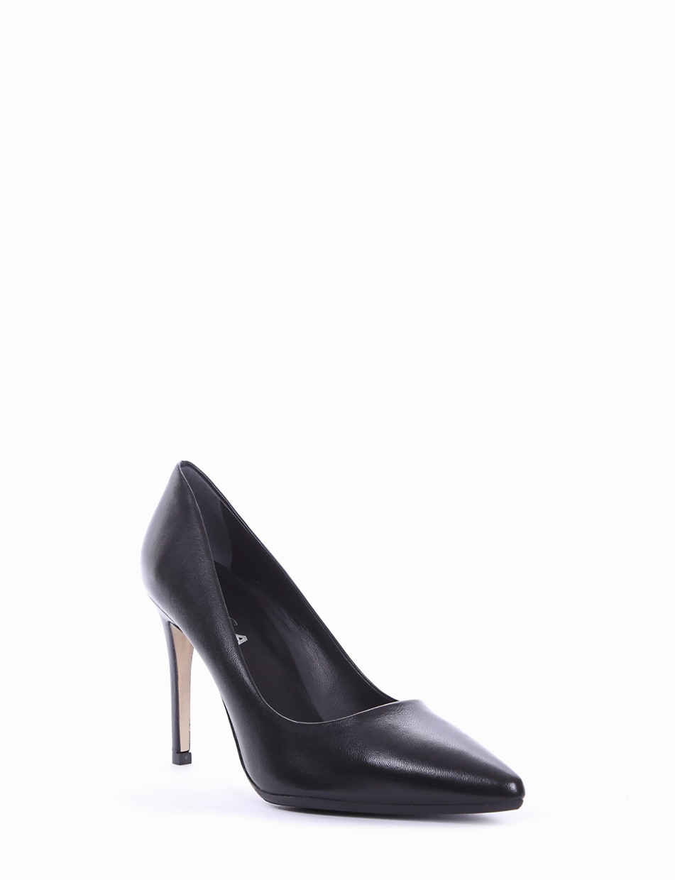 Pumps heel 9 cm black leather