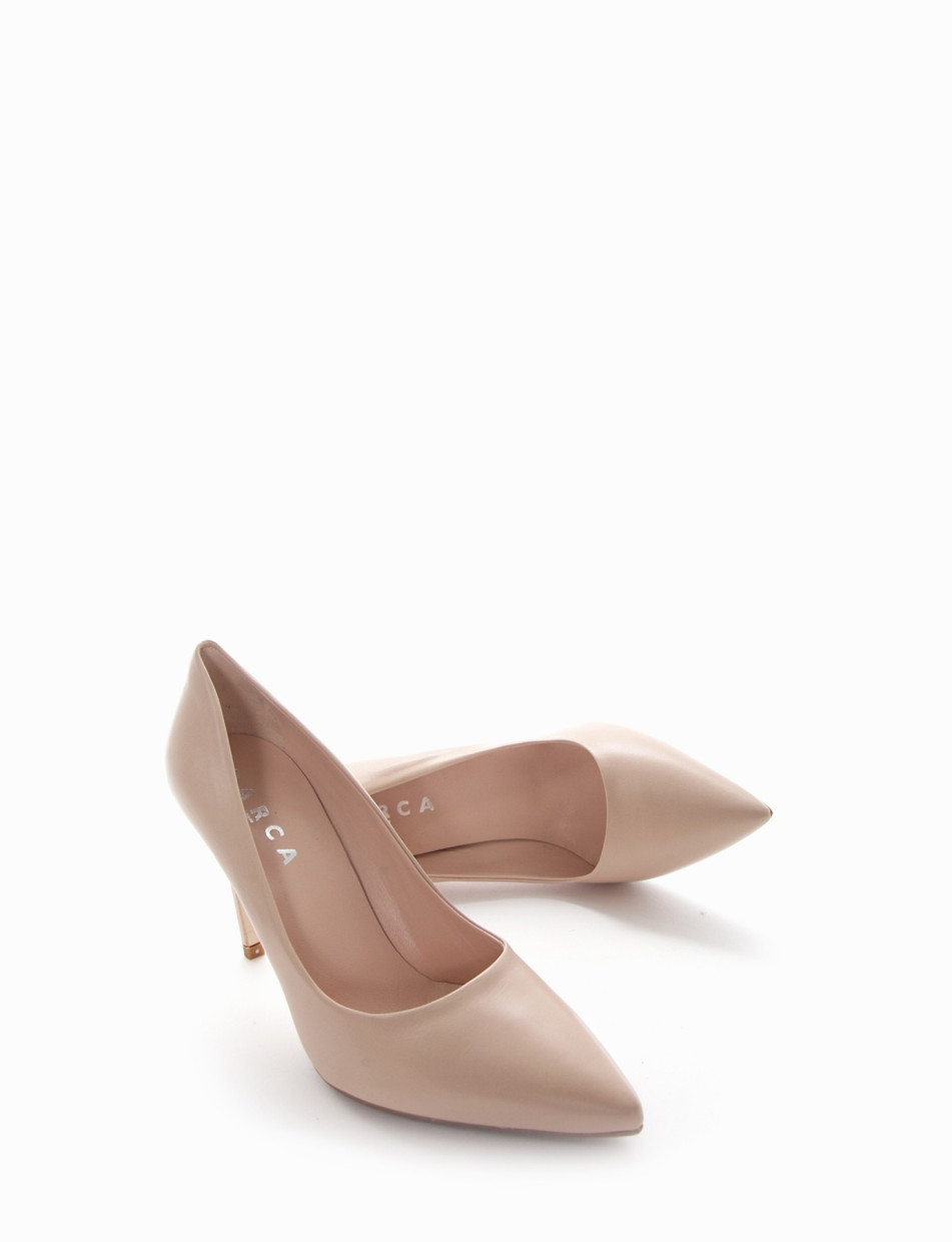 Pumps heel 9 cm pink leather