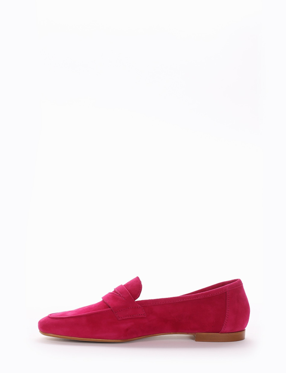 Loafers heel 1cm pink chamois