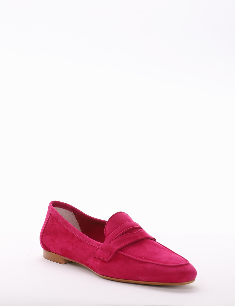 Loafers heel 1cm pink chamois