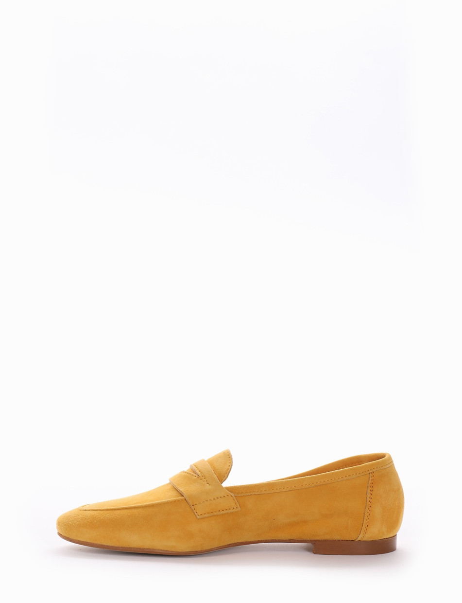 Mocassino tacco 1cm giallo