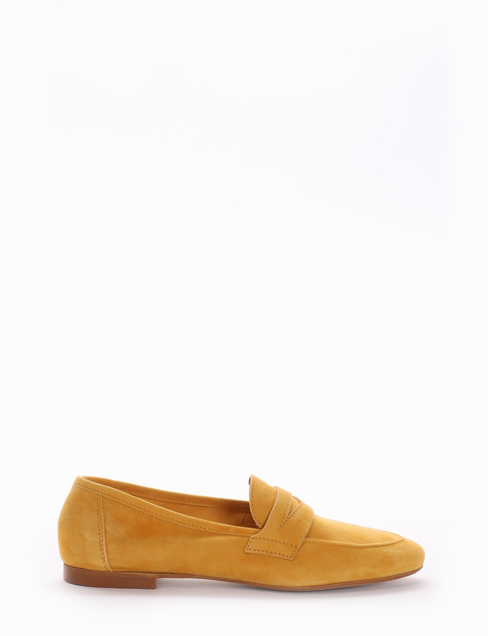 Mocassino tacco 1cm giallo