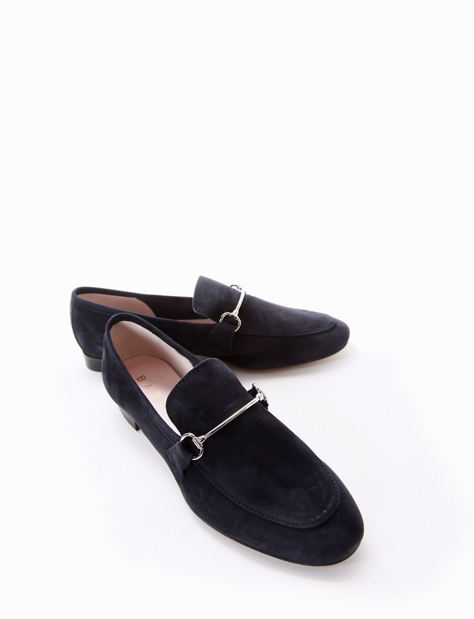 Mocassino tacco 2 cm blu