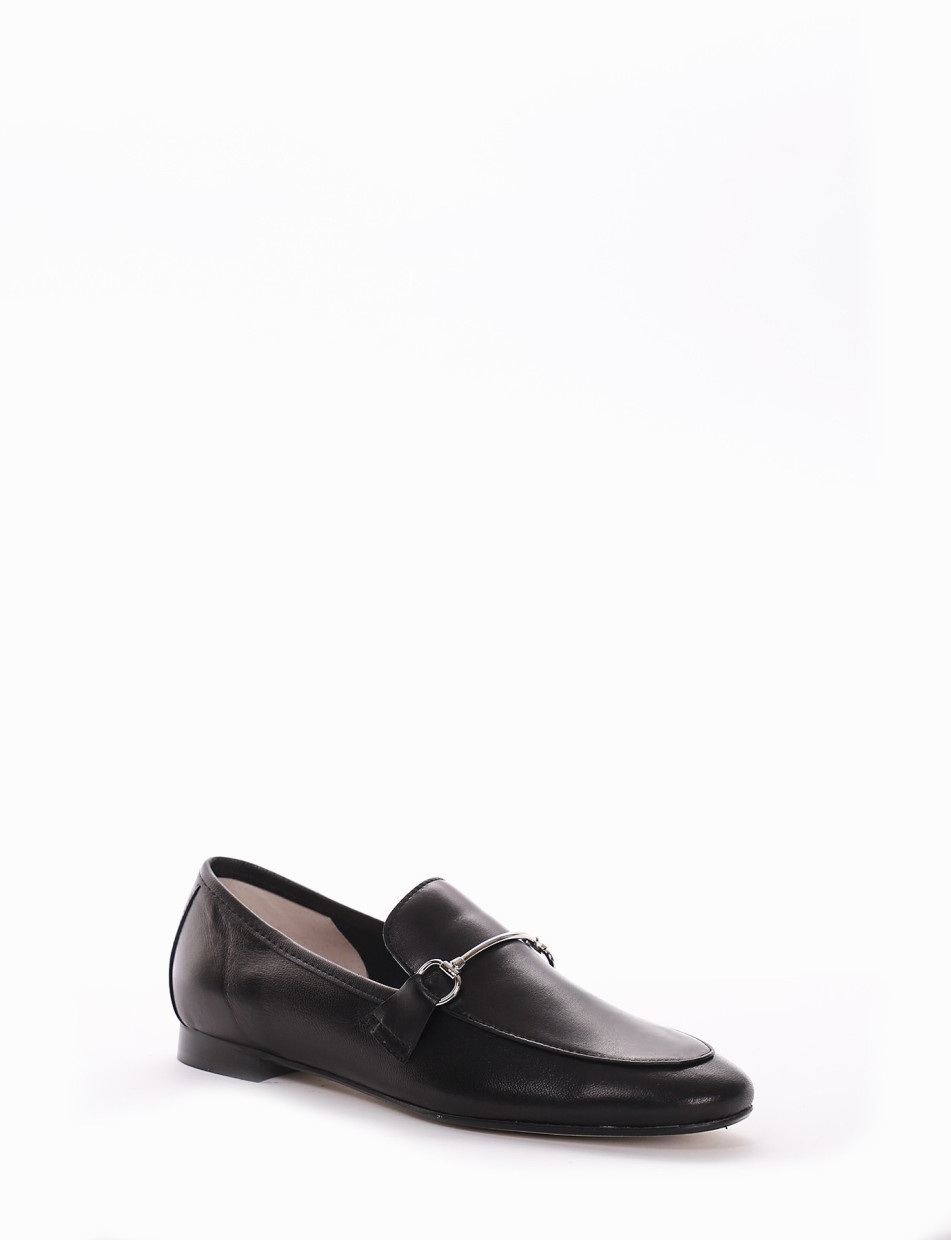 Mocassino tacco 2 cm nero