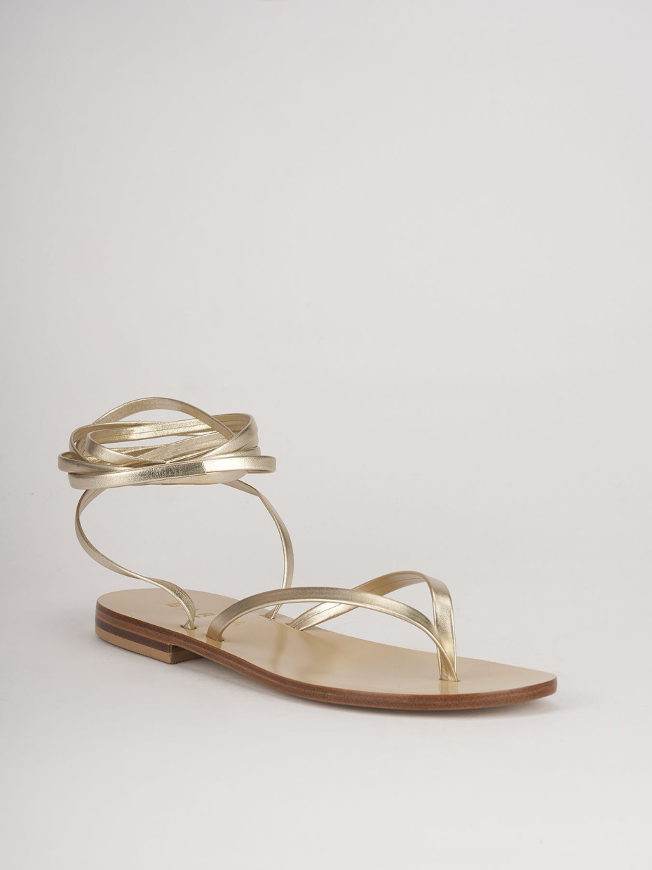Gold 1 inch heel sandals top