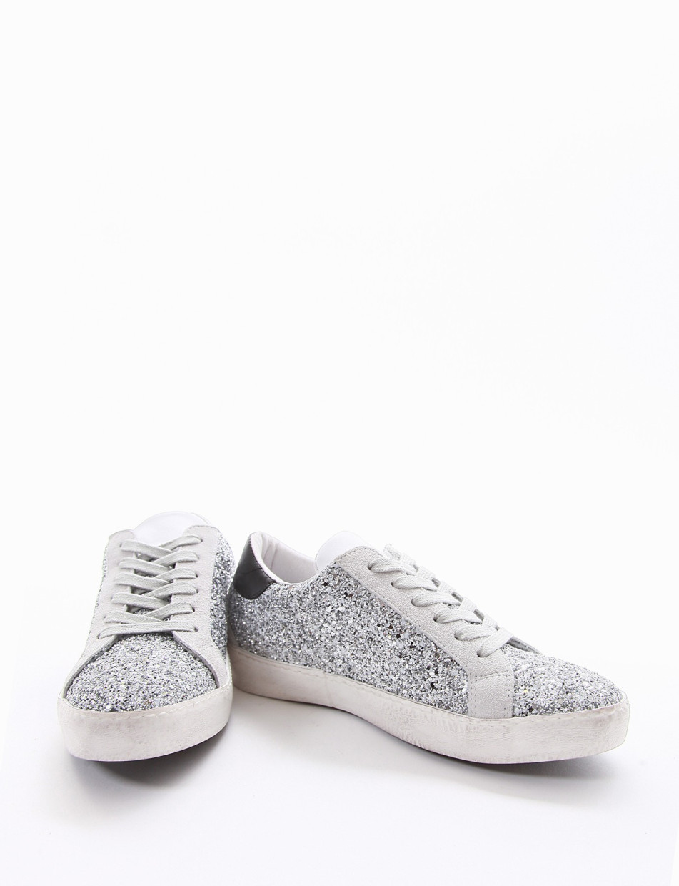 Sneakers silver glitter