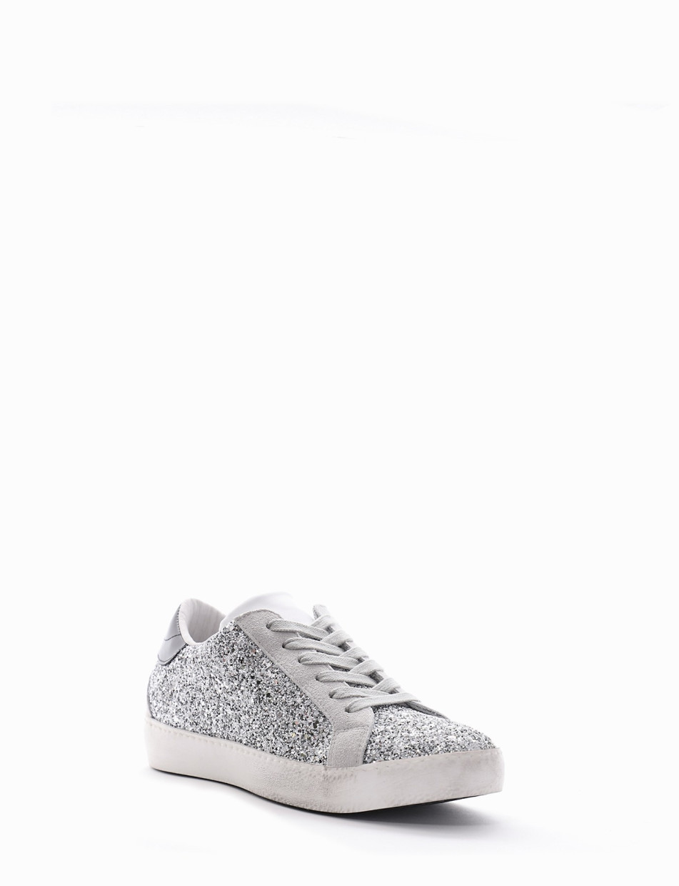 Sneakers silver glitter