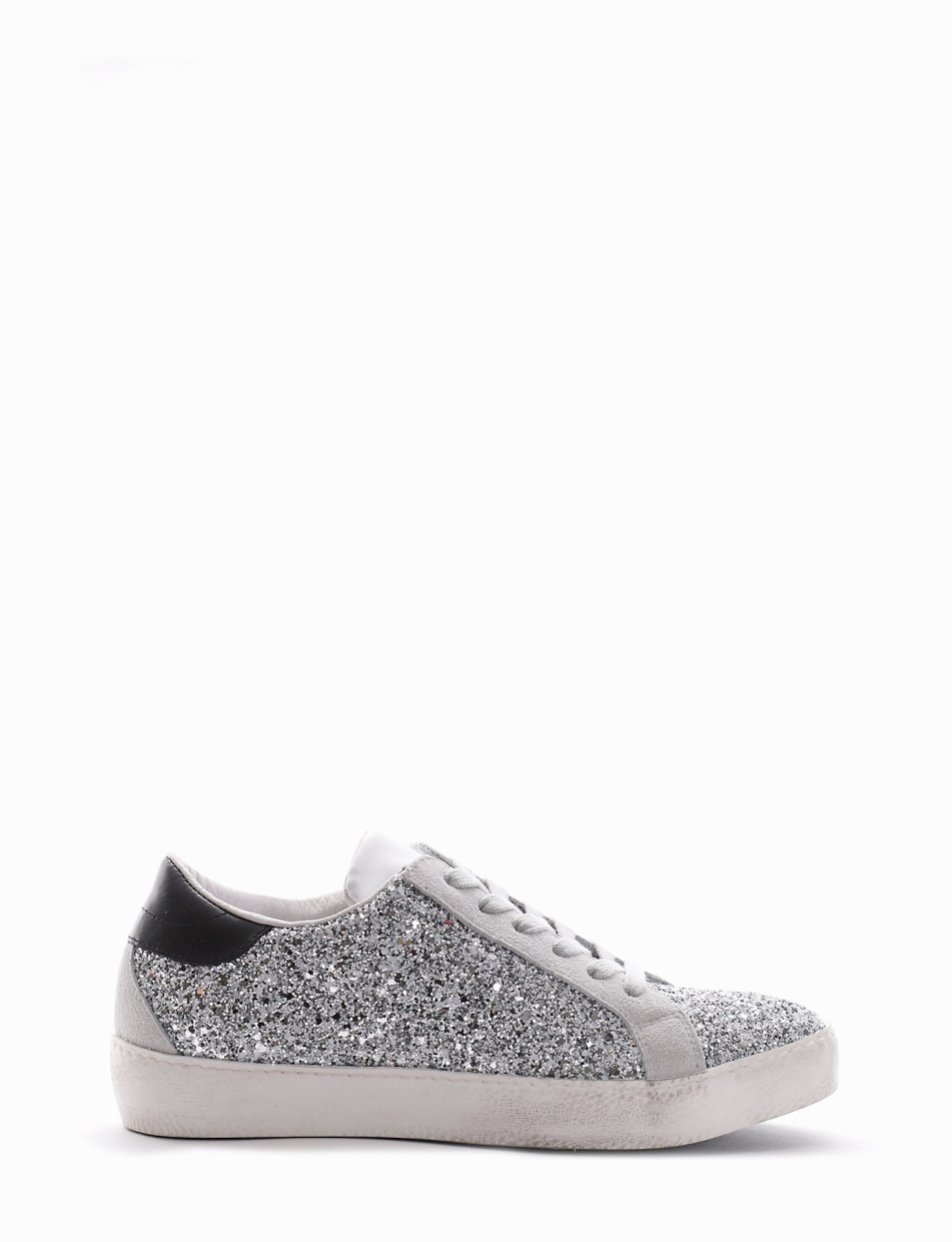 Sneakers silver glitter