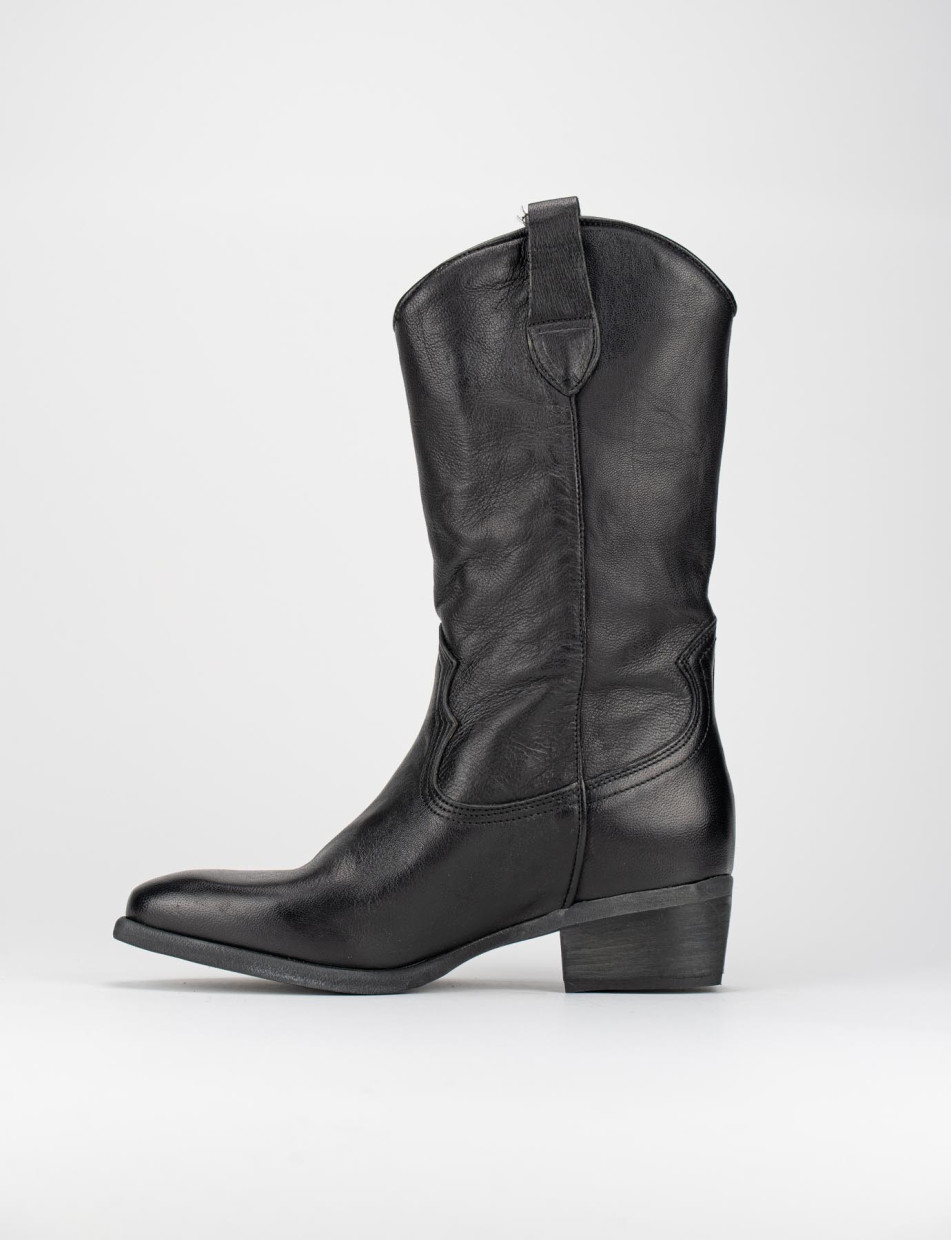Stivale texano nero basso hotsell