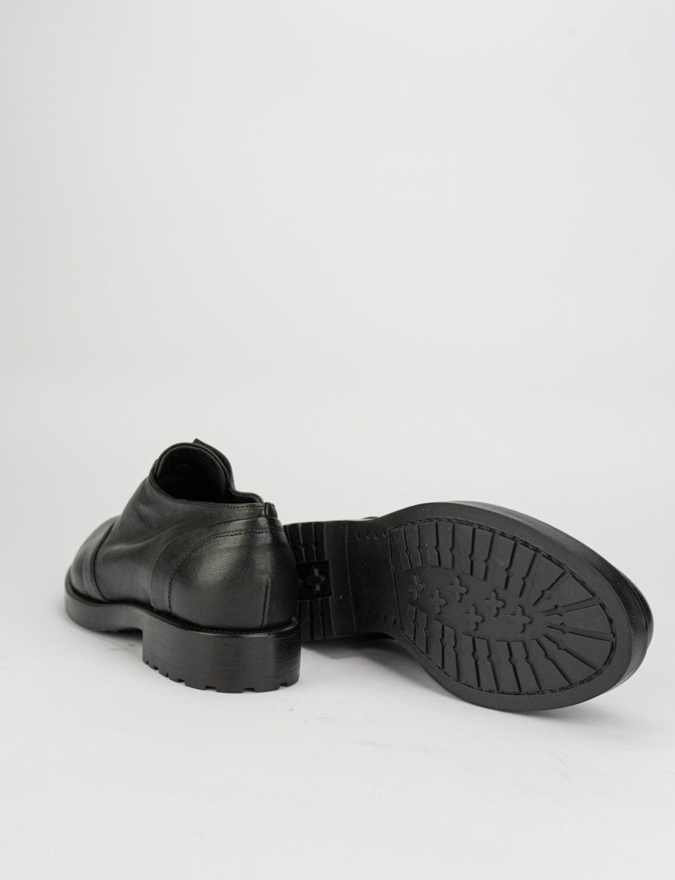 scarpa no lace tacco 2 cm nero