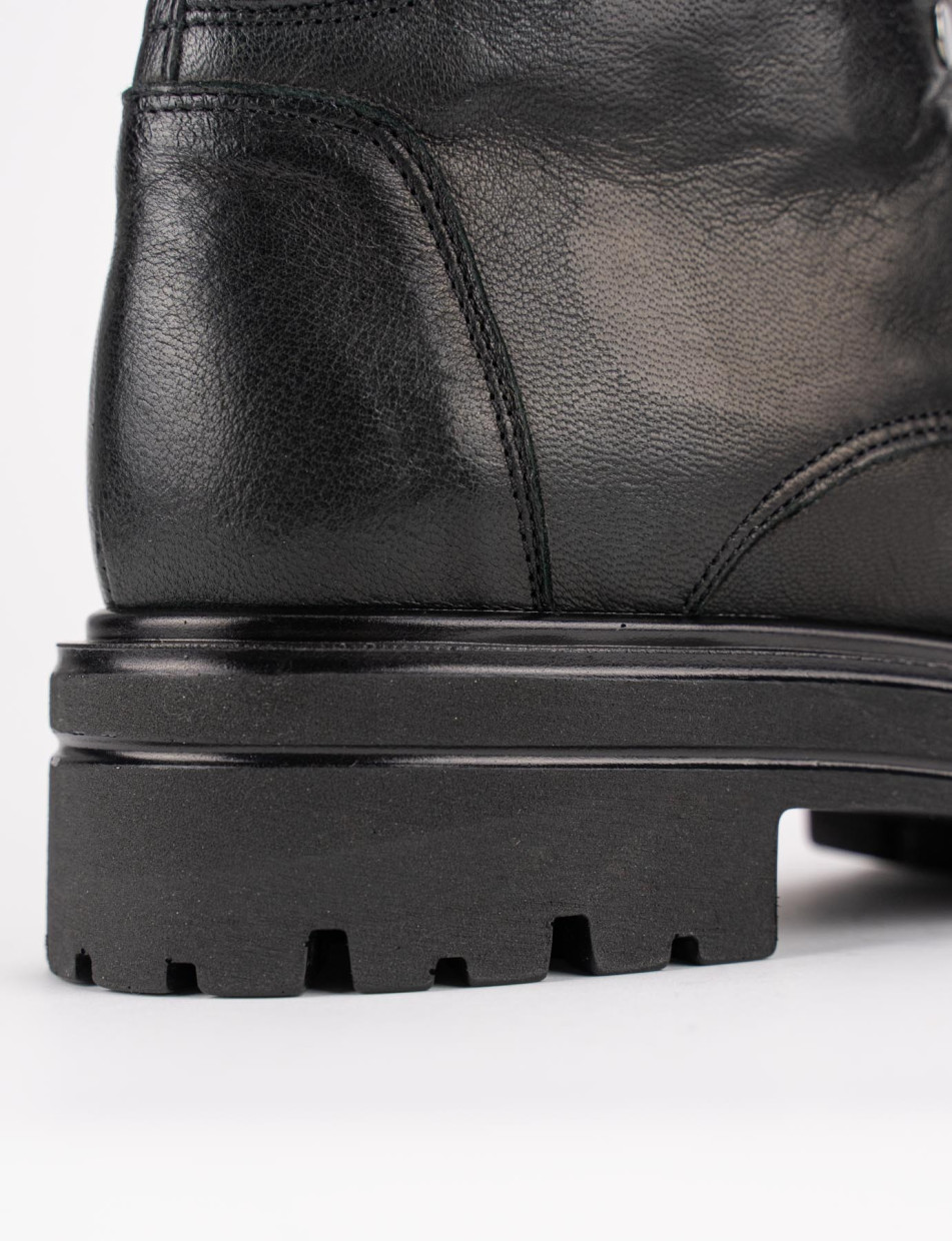 Anfibi donna nero pelle Barca Stores