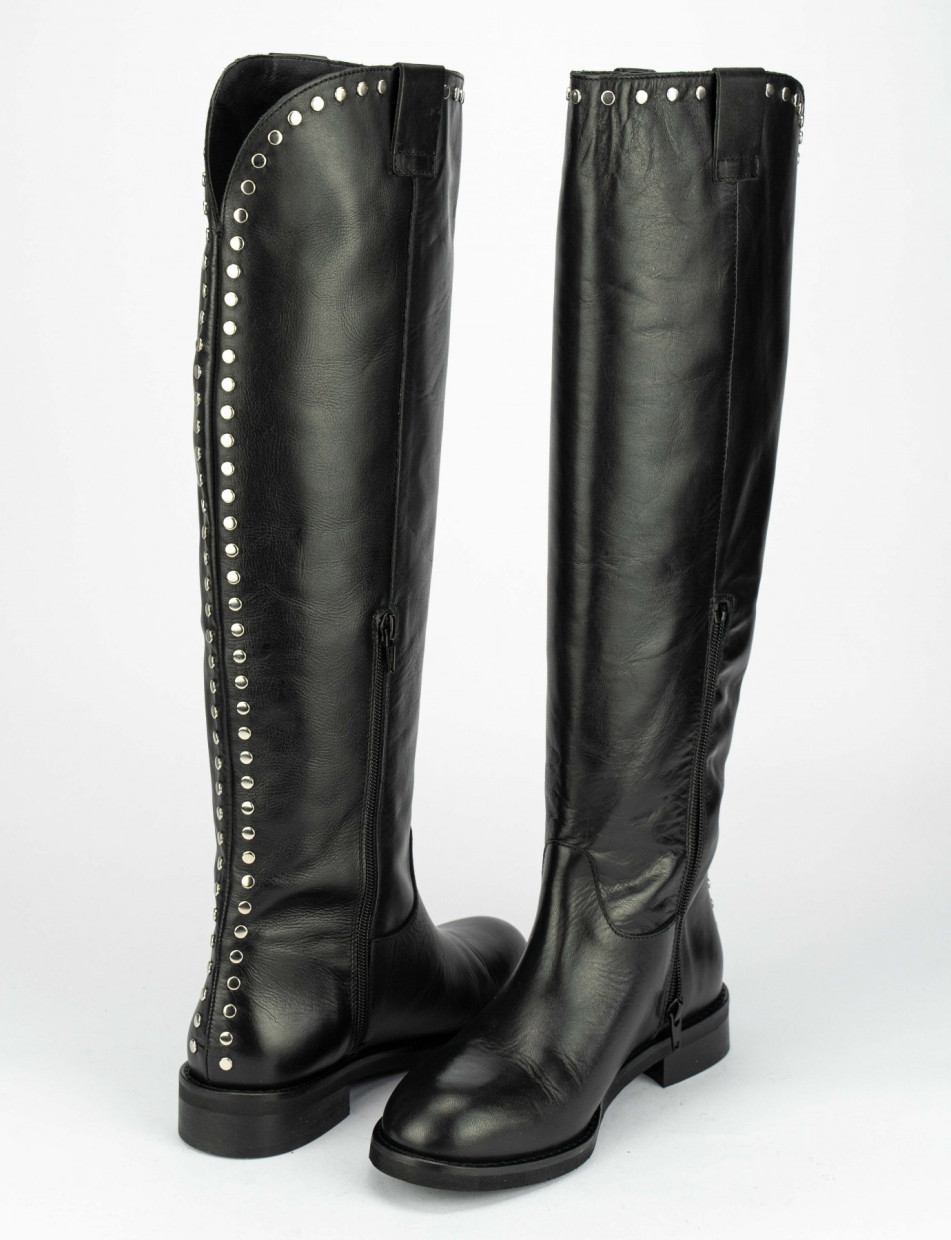Stivale tacco 3 cm nero