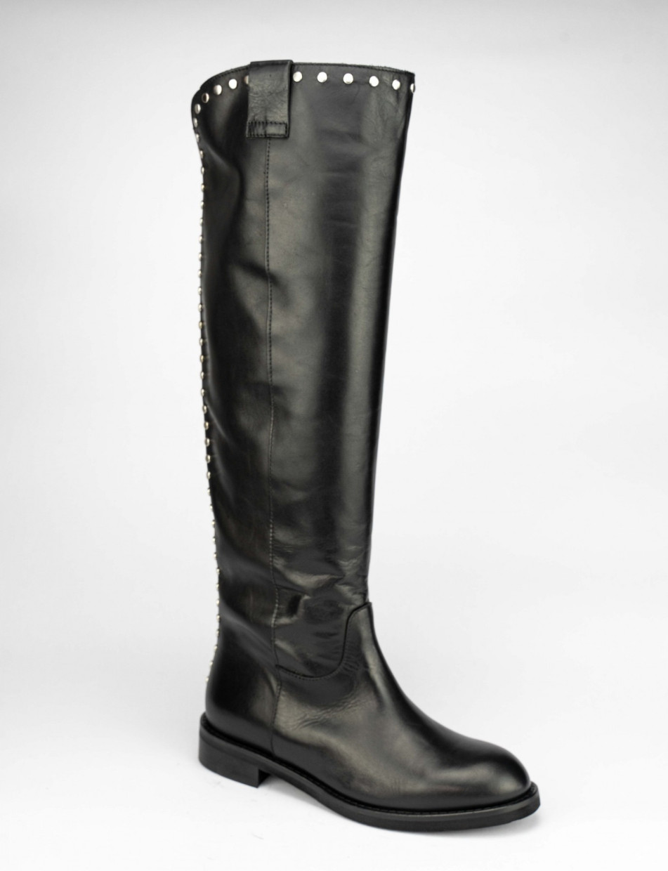 Stivale tacco 3 cm nero