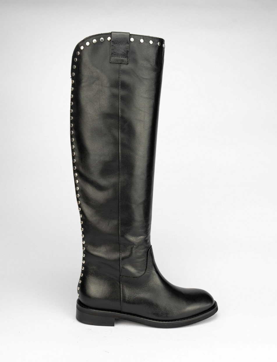 Stivale tacco 3 cm nero