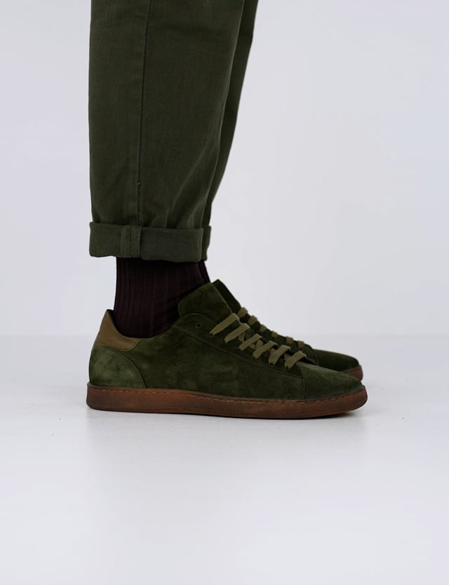 Sneakers camoscio verde