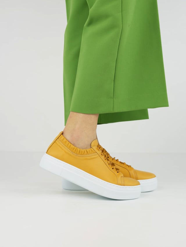 Sneakers pelle giallo