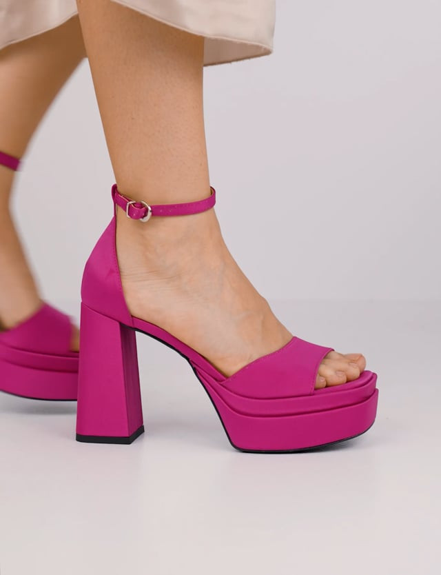 Sandali tacco 11cm pelle rosa