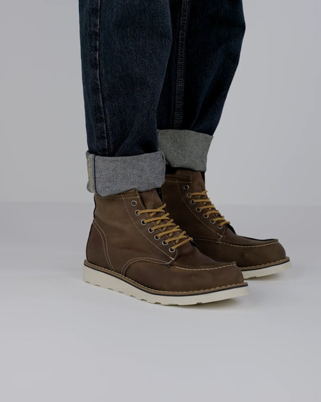 Combat boots brown nabuk