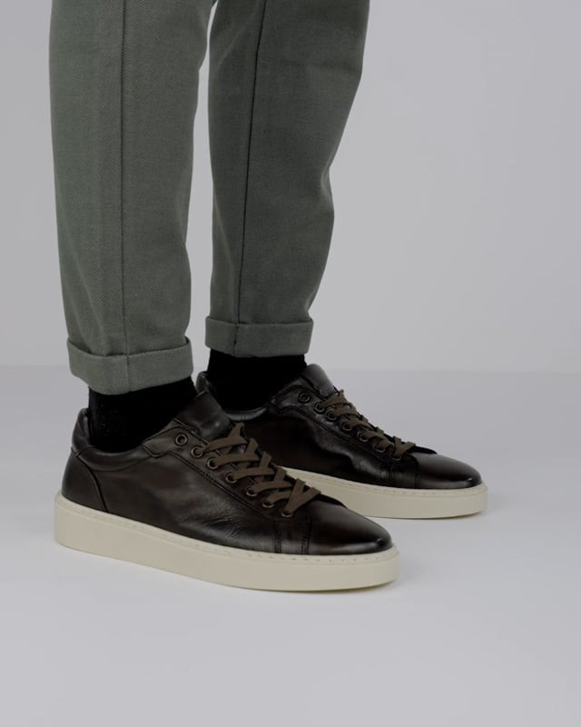 Sneakers dark brown leather