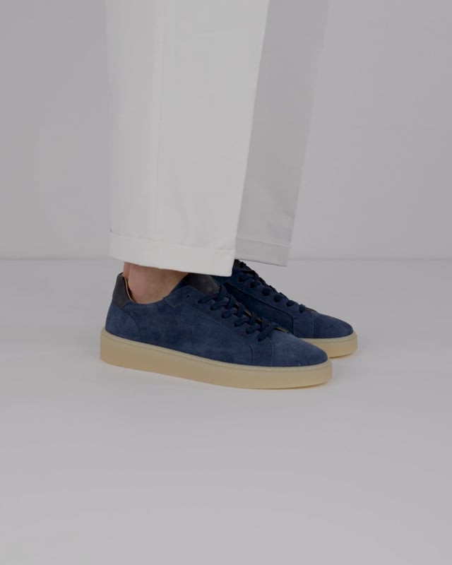 Sneakers camoscio blu