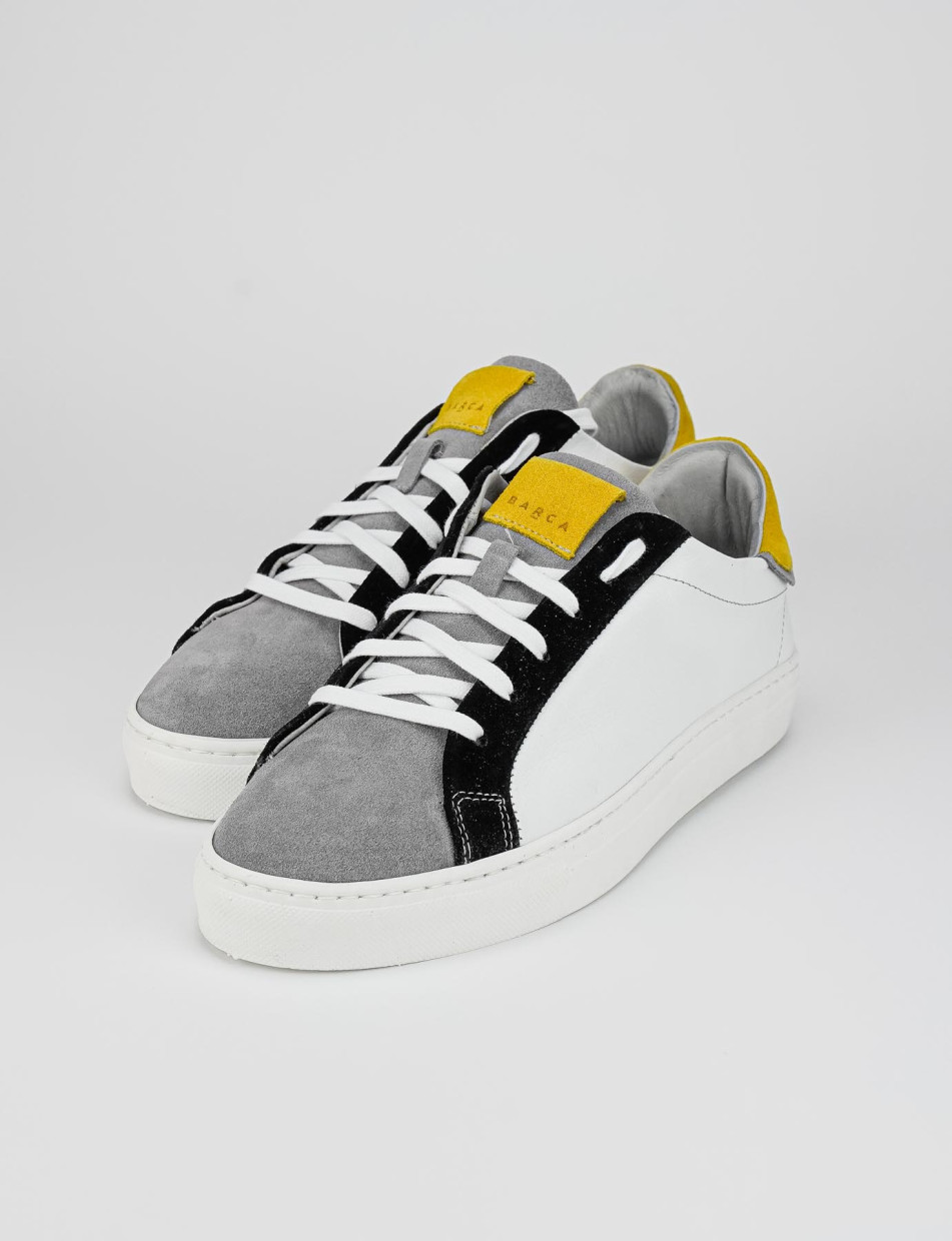 Sneakers pelle grigio