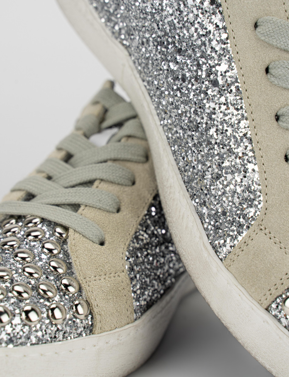 Sneakers silver leather