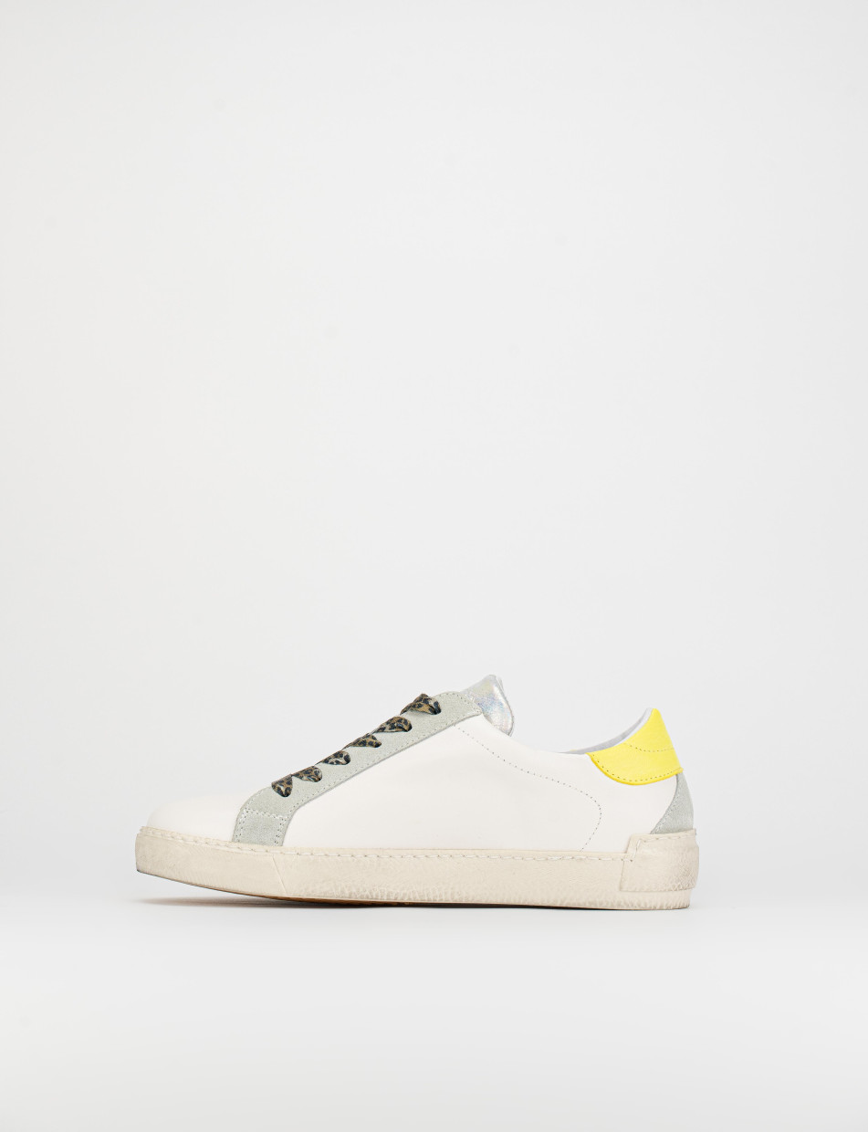 Sneakers pelle bianco