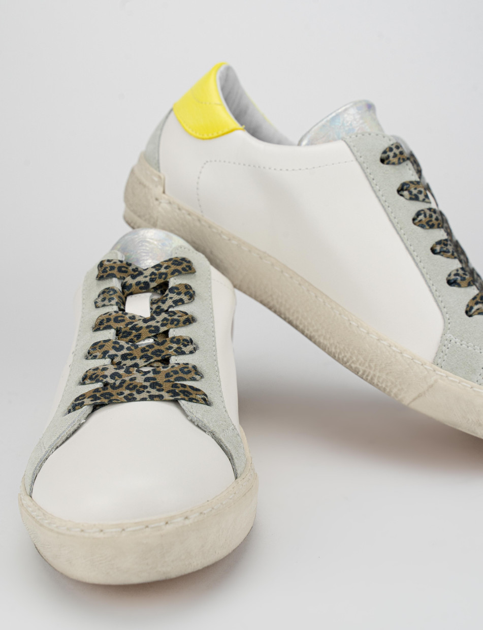 Sneakers pelle bianco