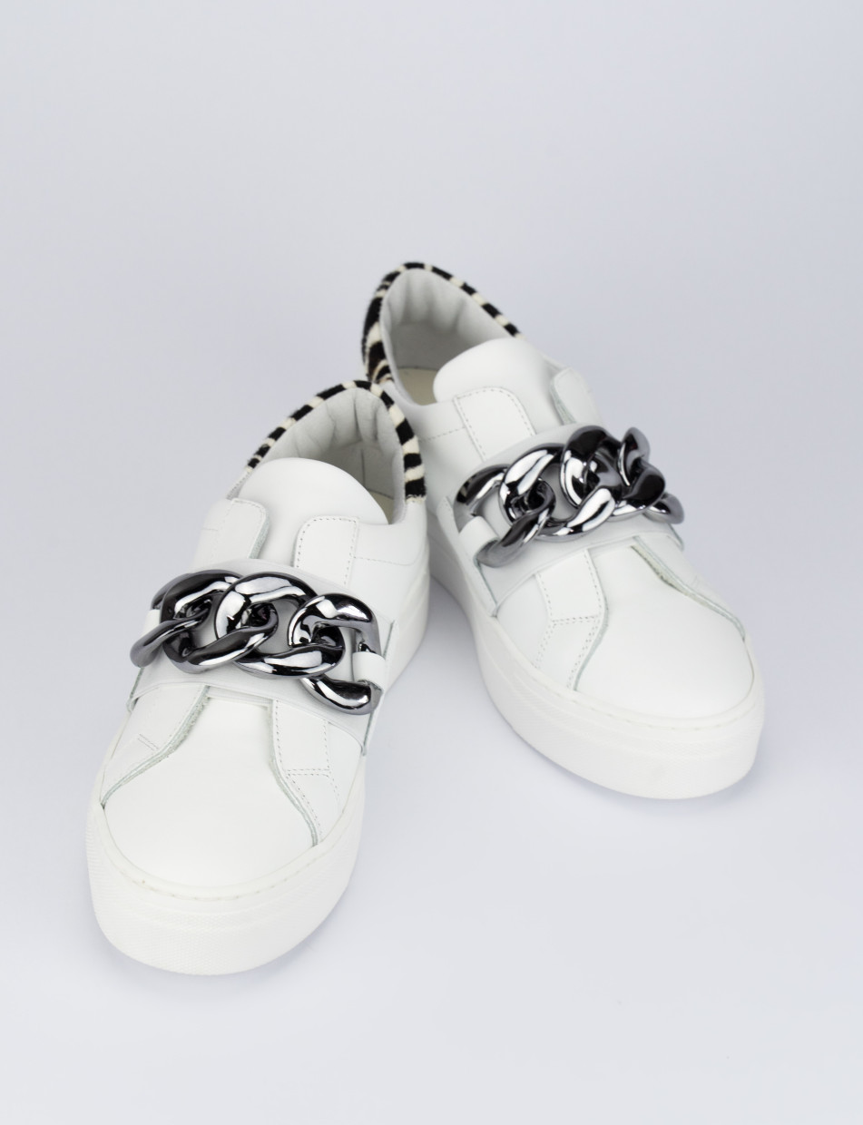 Sneakers pelle bianco