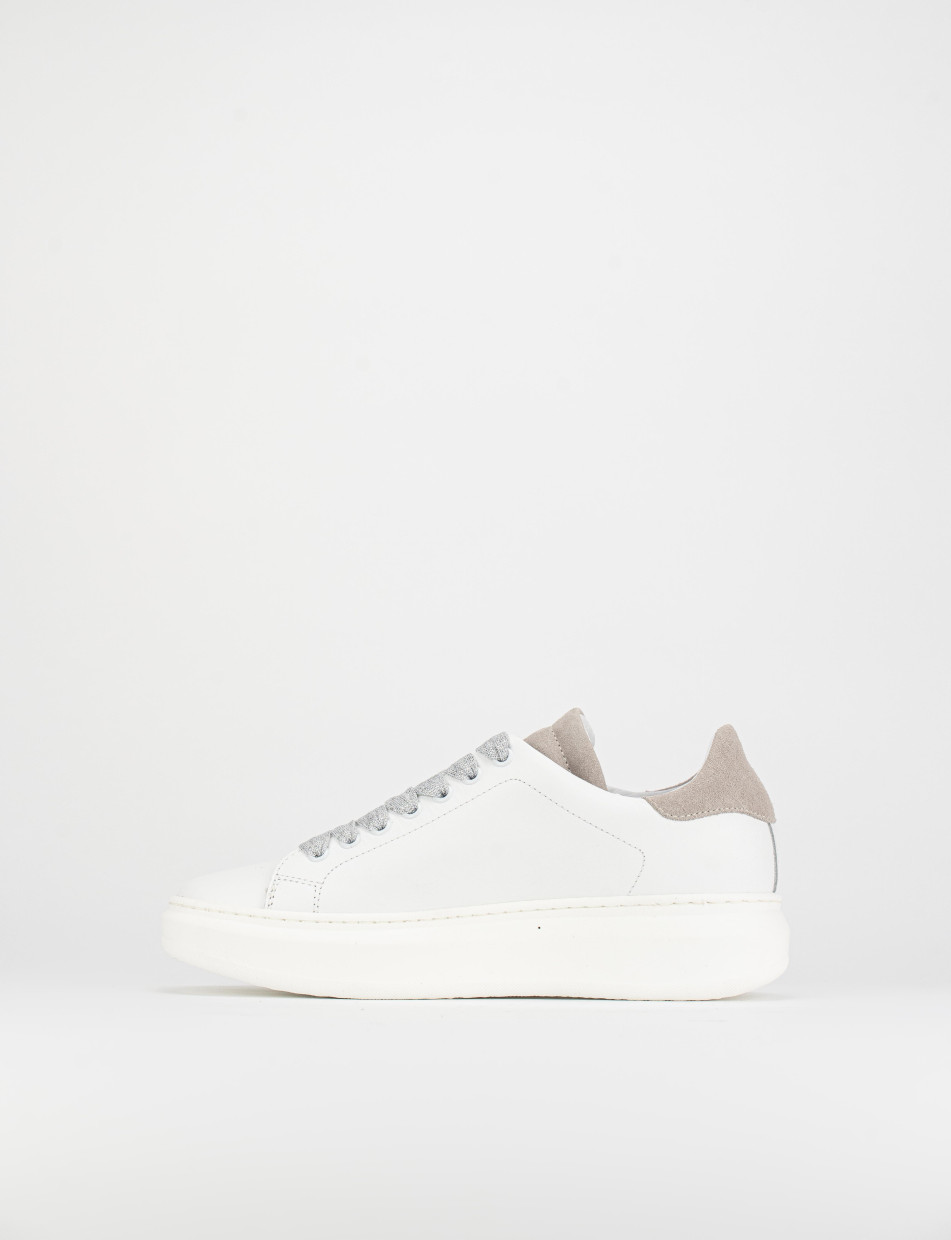 Sneakers pelle bianco