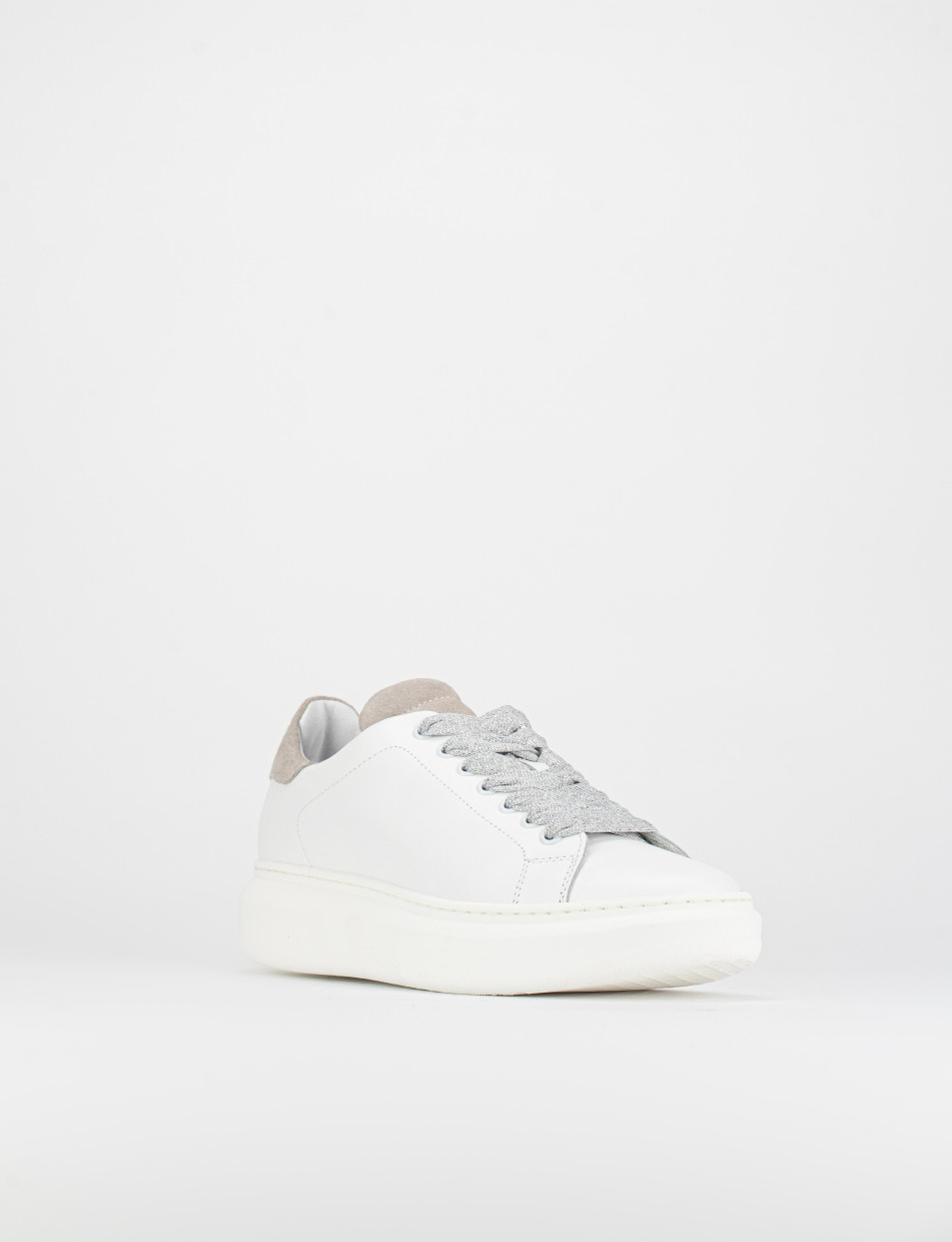 Sneakers pelle bianco