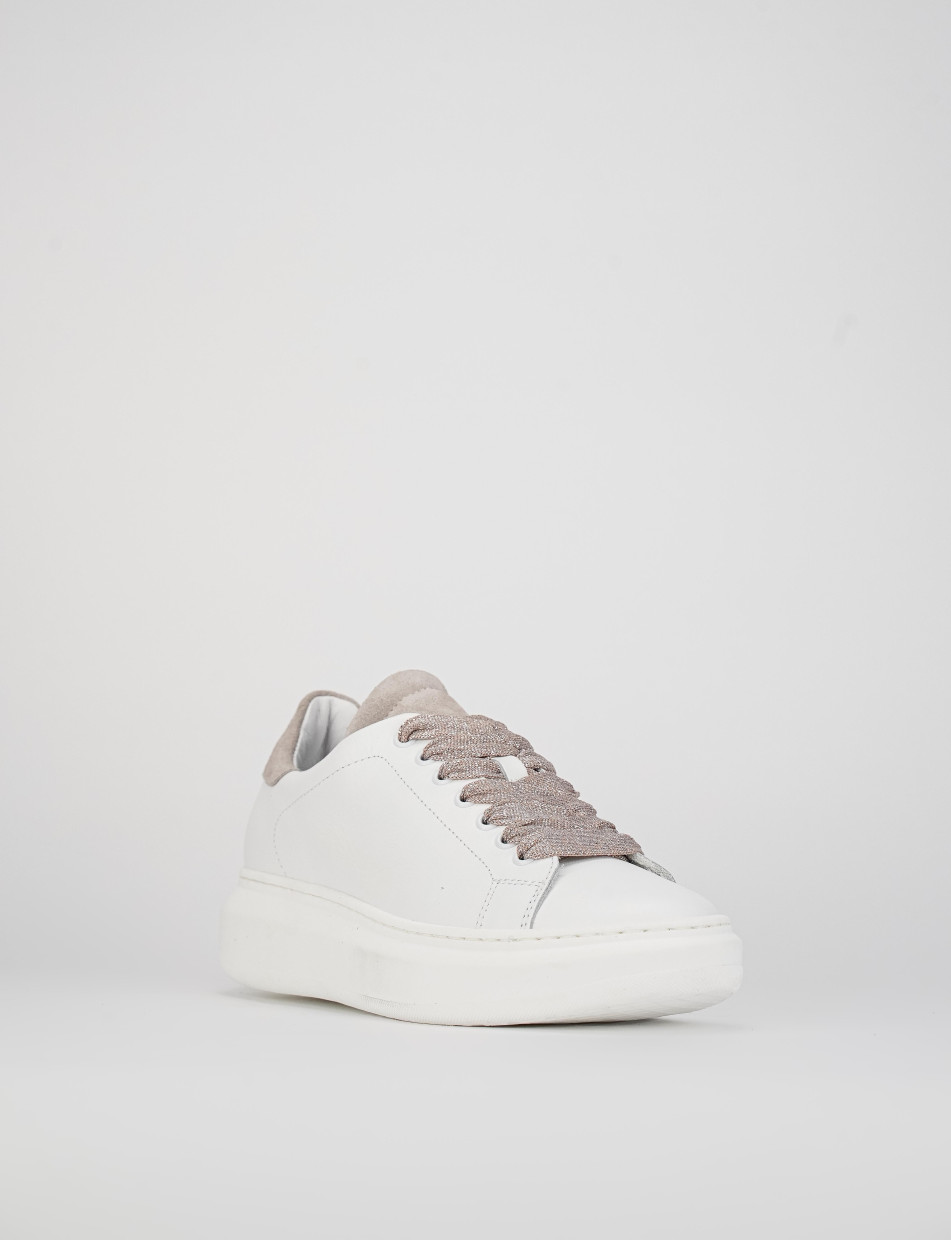 Sneakers pelle bianco