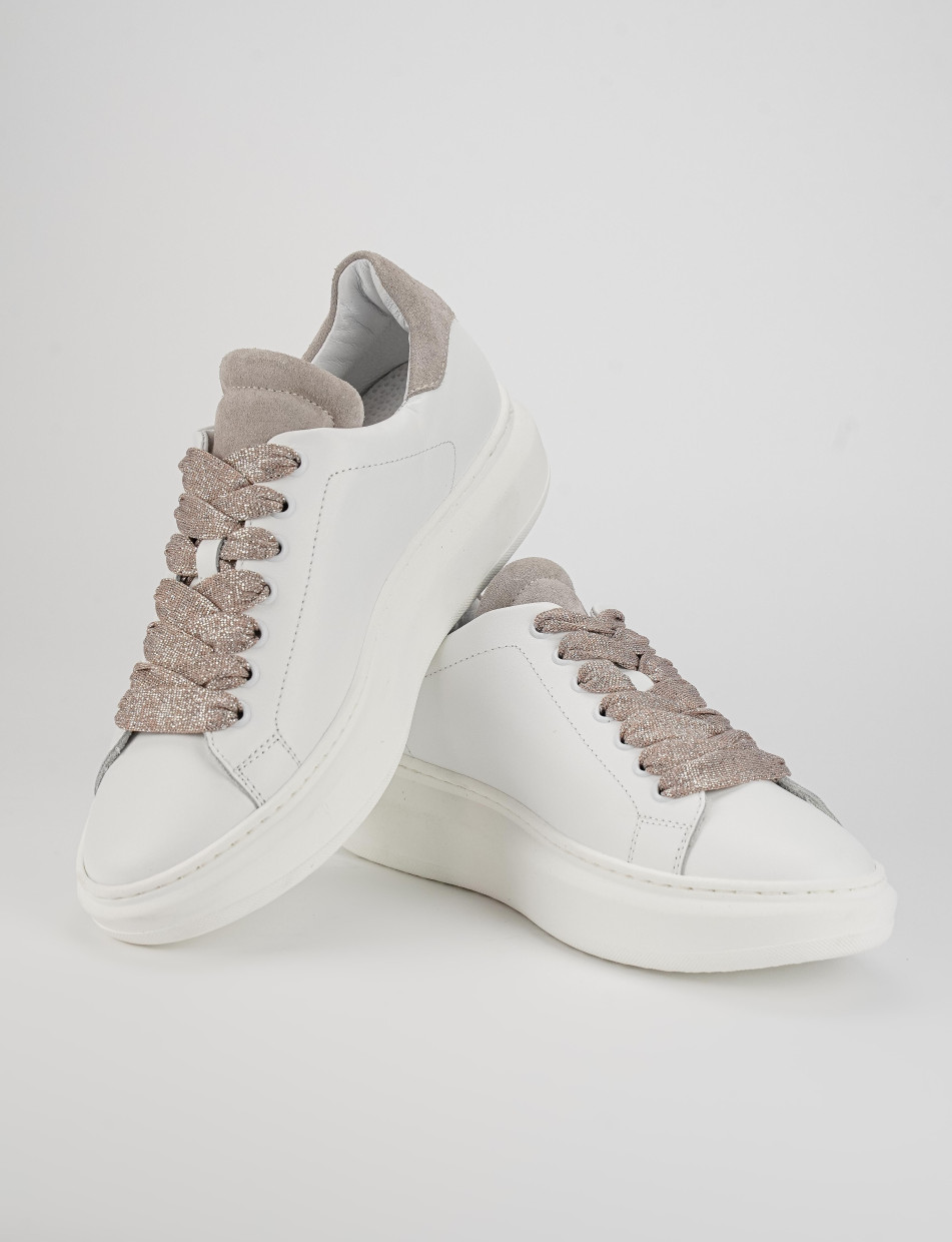 Sneakers pelle bianco