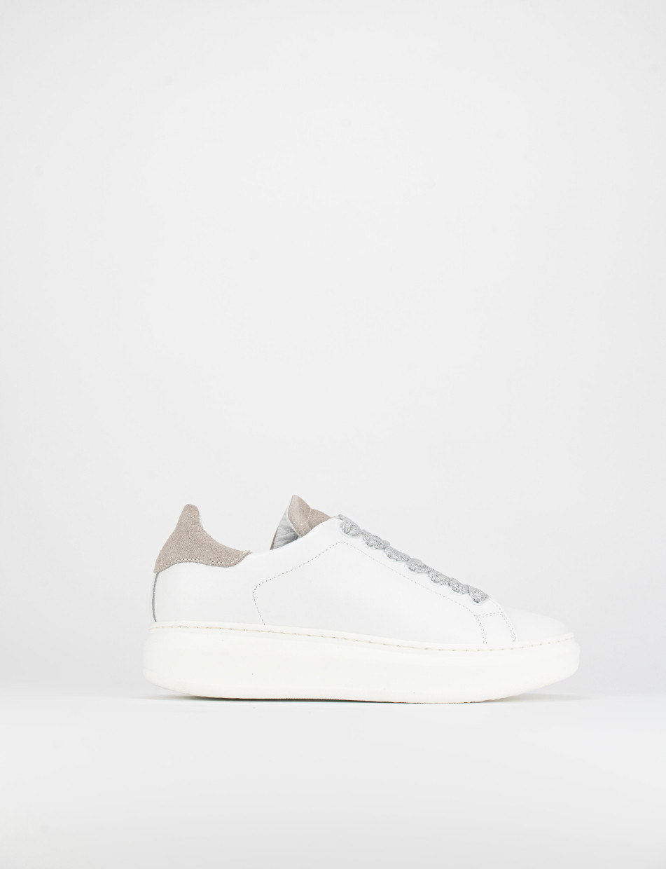 Sneakers pelle bianco