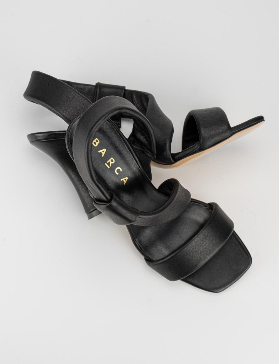 Sandalo tacco 9 cm nero
