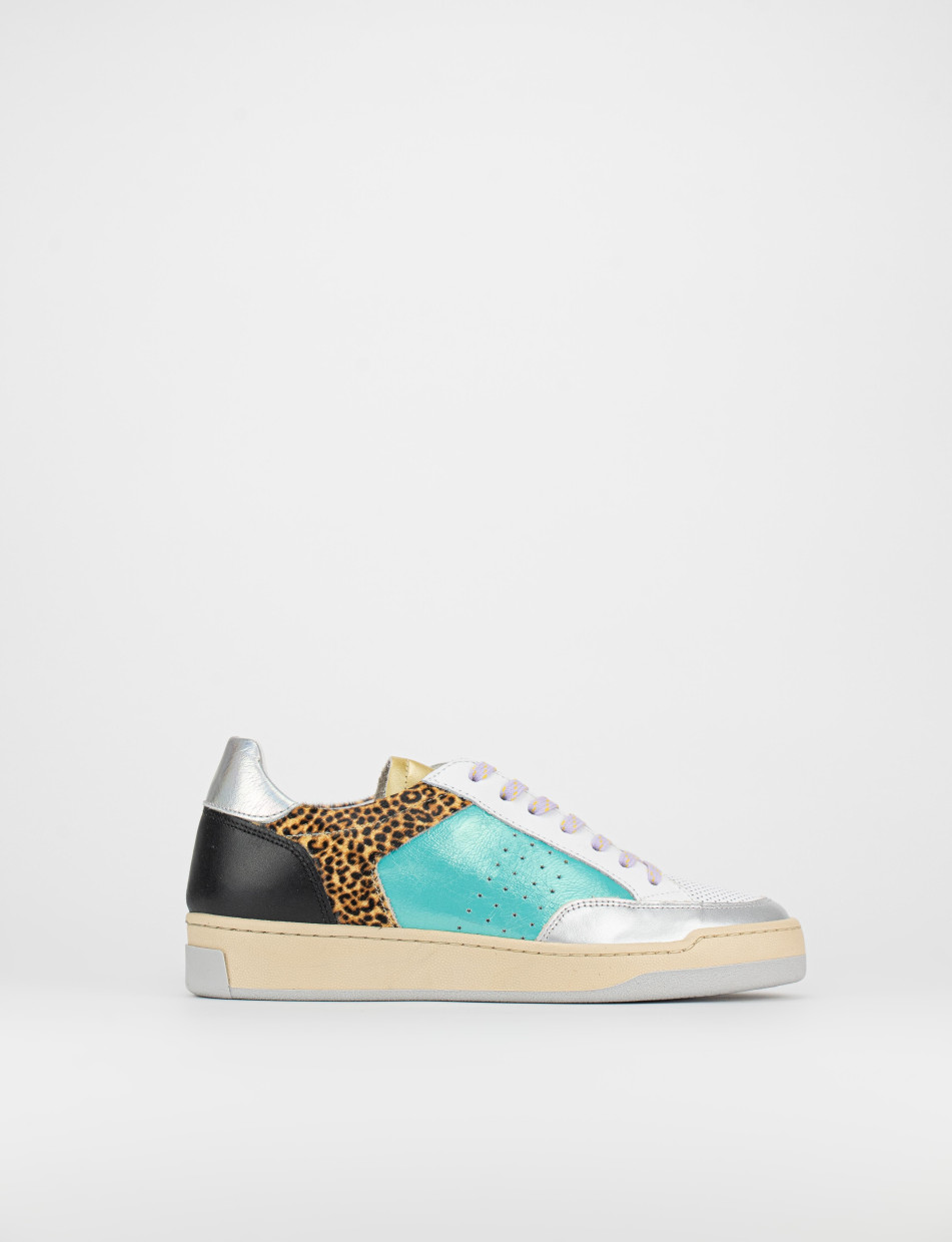 Sneakers pelle multicolor