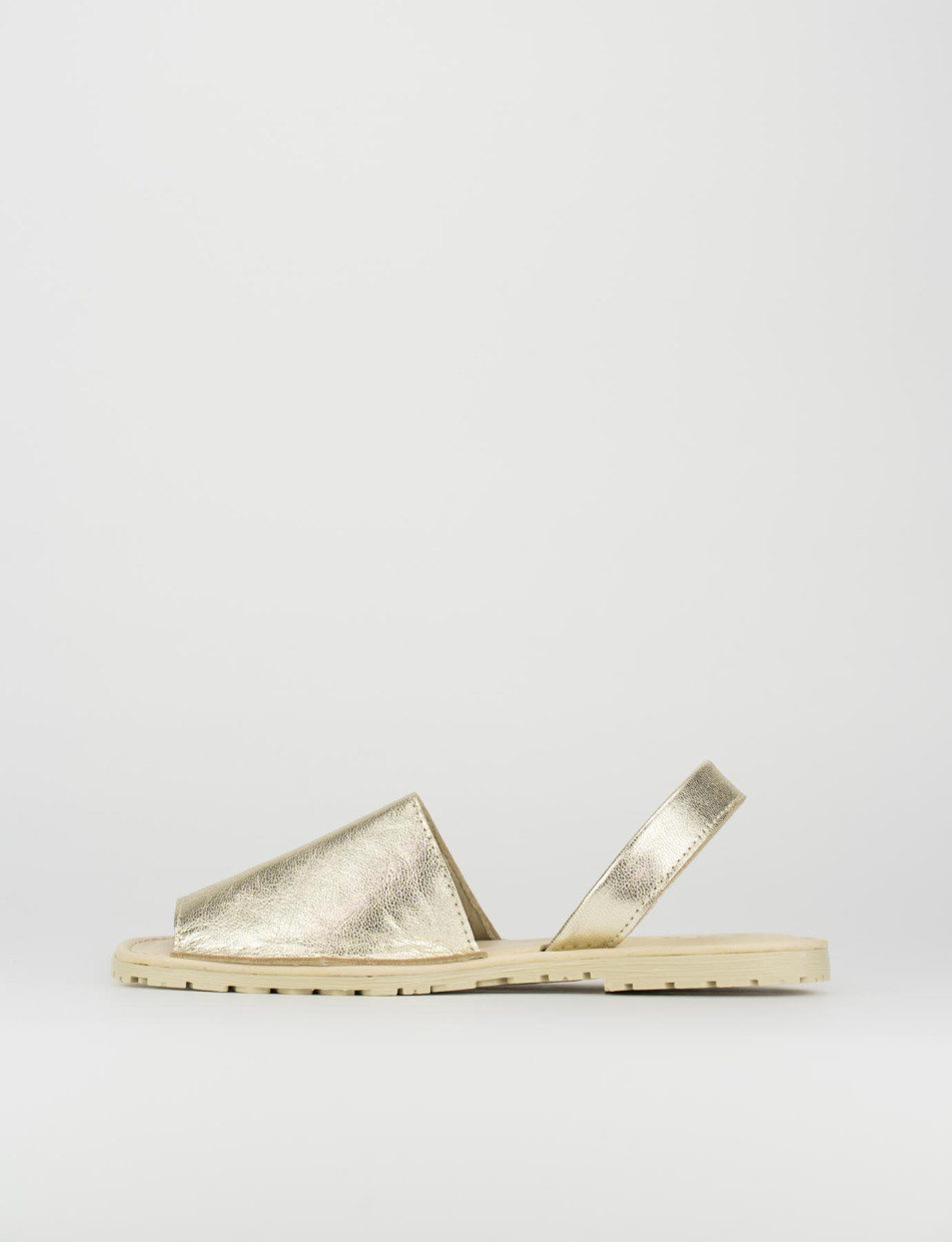 Espadrillas gold laminated