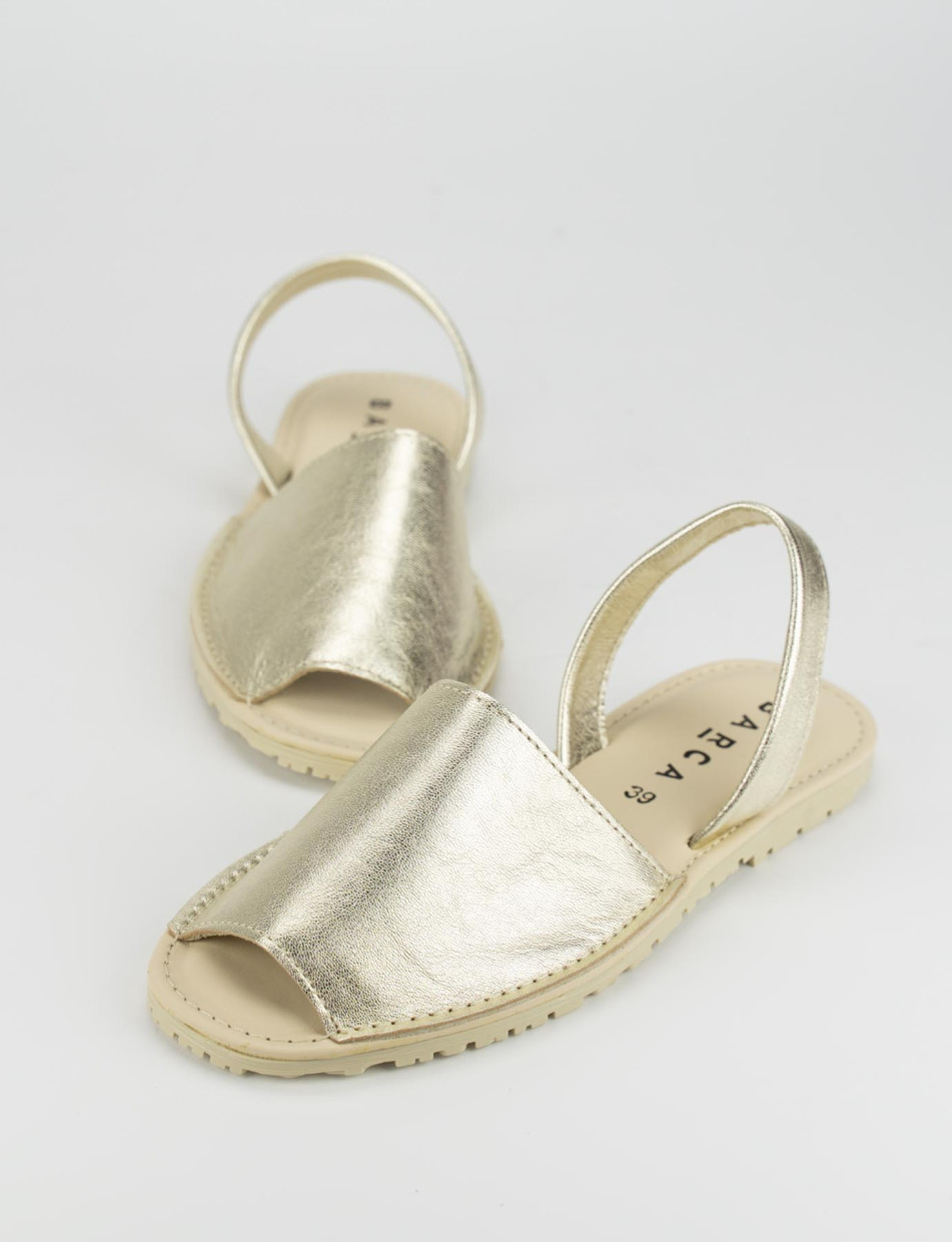 Espadrillas gold laminated