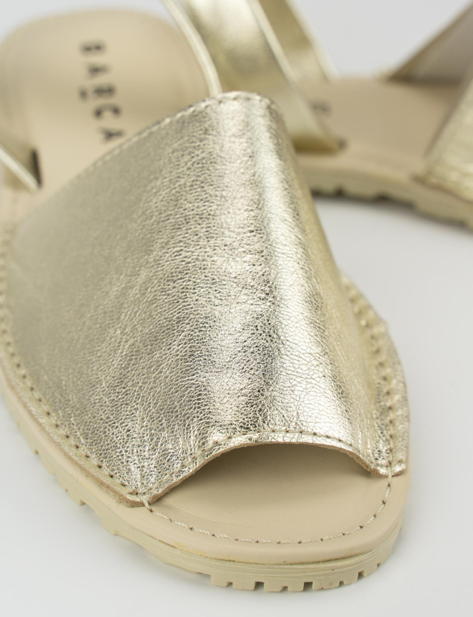 Espadrillas gold laminated