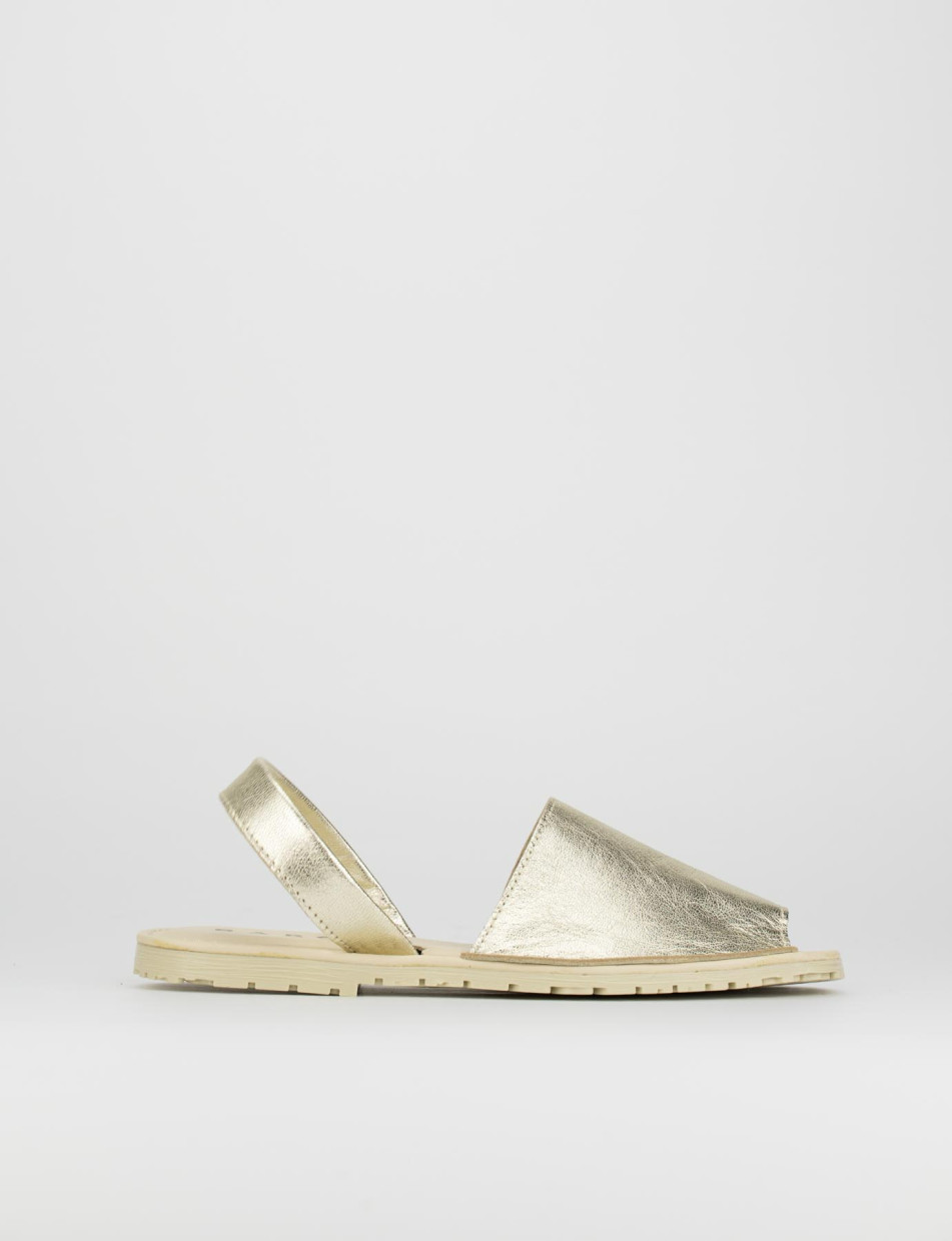 Espadrillas gold laminated