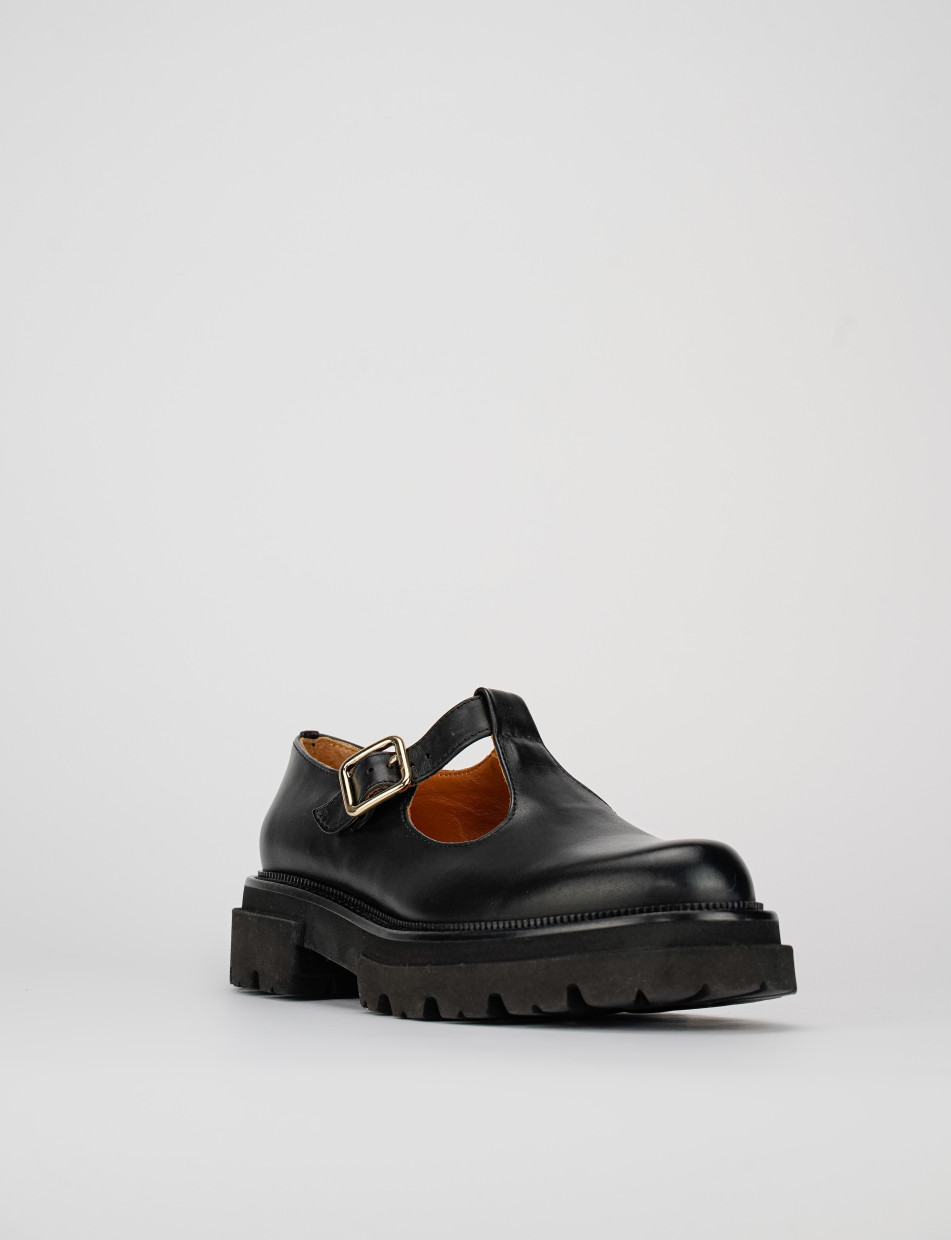 Ballerine tacco 1cm pelle nero