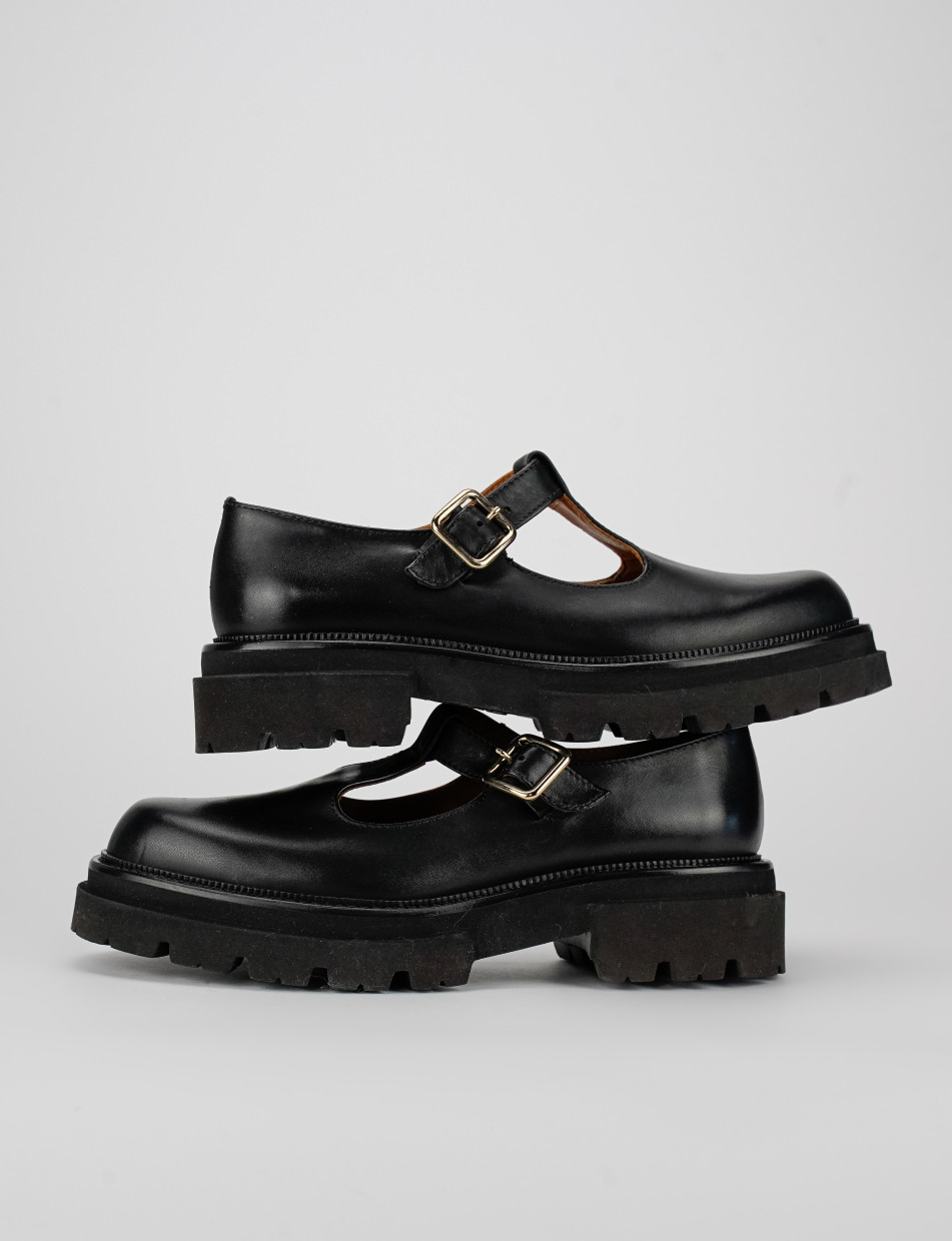 Ballerine tacco 1cm pelle nero