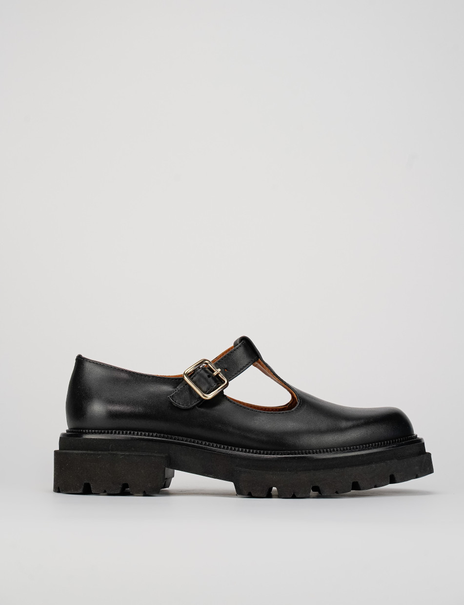 Ballerine tacco 1cm pelle nero