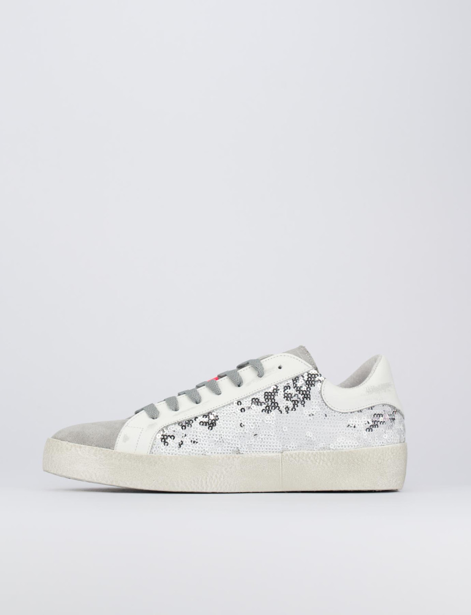 Sneakers pelle grigio