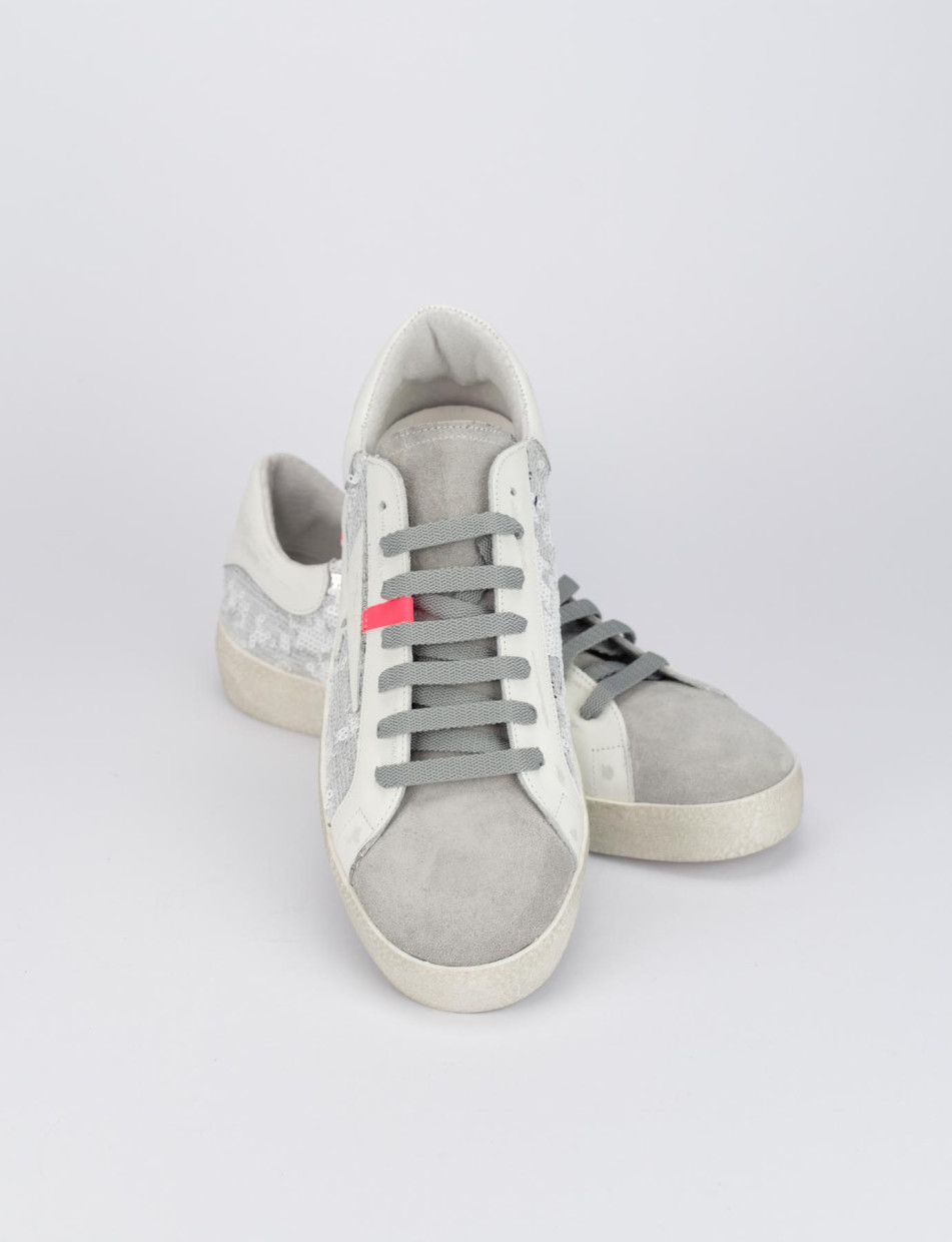 Sneakers pelle grigio
