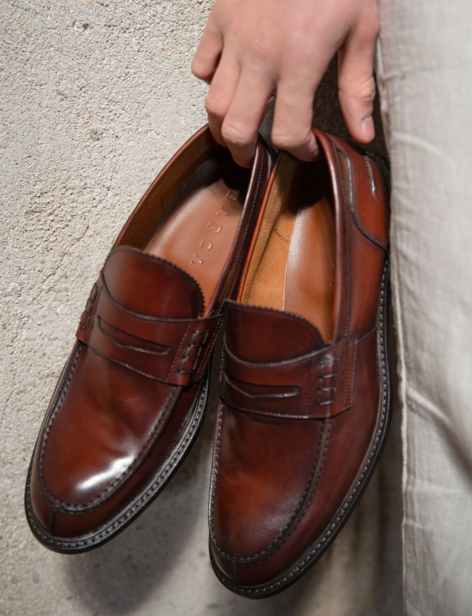 Loafers brown leather